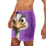 Gamivast Swim Trunks for Men Funny Graphic Swim Shorts Beach Shorts Quick Dry Lightweight Drawstring Summer Swimwear with Pockets Novelty Design