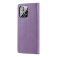 thumbnail image 3 of Men's Case for iPhone 11 Pro Max Wallet with Card Holder [RFID Blocking],iPhone 11 Pro Max Luxury Retro High Quality Leather Magnetic Flip Kickstand Shockproof Business Style Case,Purple, 3 of 15