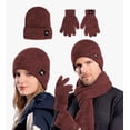 thumbnail image 1 of Gorro Bufanda Guante Conjunto Térmico Invierno Frio Unisex Modelo Rojo, 1 of 4