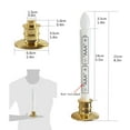 thumbnail image 3 of Flameless Taper Candles with Remote and Timer Window Candles with Holders LED Candles Holiday Wedding Party Decoration - Gold Base, Pack of 2, 3 of 8