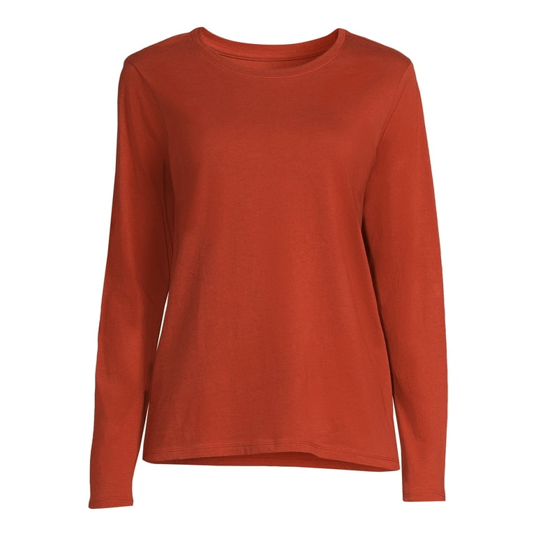 orange long sleeve shirt walmart