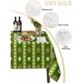 thumbnail image 5 of Saint Patrick's Day Suqare Tablecloth - 54 x 54 Inch, Green Rainbow Lucky Clovers Striped Waterproof & StainResistant Tablecloth, Washable Oil-proof Table Cover for Dining/Party/Wedding/Buffet, 5 of 9