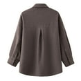thumbnail image 3 of Oversized Jacket Ladies Long Sleeve Minimalist Solid Jacket (Coffee M), 3 of 3