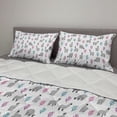 thumbnail image 2 of Exotic Comforter & Sham Bedding Set, Pattern with Llama Animal and Colorful Cactus Wild Abstract Illustration, 3 pcs Duvet Set Microfiber Filling Quilt, 5 Sizes, Multicolor, by Ambesonne, 2 of 4