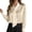 Khaki, variant on Shirts for Women Elegant Solid Colorer Blouse with Flowing Tie Detail Long Sleeves Outfits