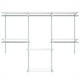 thumbnail image 2 of Costway Sistema Organizador Personalizado Armario Montado a la Pared con Barras Colgando Armario Regulable para Dormitorio Blanco, 2 of 6