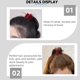 thumbnail image 3 of ColoMX 4pcs Pequeña pinza de garras clips de jaw clips simple Velor Cierre de pelo Adorno, 3 of 8