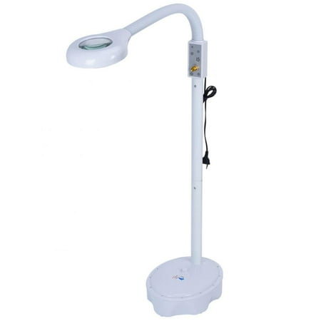 - HERCHR Magnifying LED Floor Lamp with Stand Flexible Adjustable Cold Light for Reading Medical Beauty, Flexible Height Floor Lamp, Floor Lamp for Reading, 3-time Magnifying Glass LED Light US 110-120V