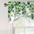 thumbnail image 4 of Tie Up Valance Curtain for Kitchen, Green Leaf Vine Rod Pocket Short Curtains Adjustable Tie-Up Shade Valances, Country Leave Window Treatment for Bathroom Living Room Bedroom, 4 of 9