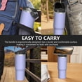 thumbnail image 7 of Modern 30oz Handheld Travel Tumbler with Handle – Double Wall Stainless Steel Insulated Cup, Flip Straw Lid, Leak-Proof & BPA-Free for Hot and Cold Drinks – Durable Coffee & Juice Mug White, 7 of 7
