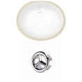 thumbnail image 1 of 19.5-in. W CUPC Oval Bathroom Undermount Sink Set In White - Chrome Hardware AI-20349, 1 of 6