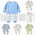 thumbnail image 4 of CAUYDY Newborn Boy Coming Home Outfits Baby Clothing 0 3 6 9 Months 1T 2T Preemie Long Sleeved Sleepers Infant Boys Romper Fall Winter Toddler Pajamas Pink for Sizes 3-6 Months, 4 of 6