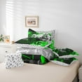 thumbnail image 5 of Feelyou Cartoon Game Console Bedding Comforter Set 7pcs for Kids, Gamepad Gaming King Bedding Sets, Splash Honeycomb Green Reversible Bed Sheets, Super Cozy Room Decor, 5 of 7