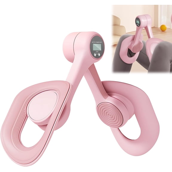 Sentryse Thigh Trainer, Pelvic Floor Exercise Devices with Display Counter, Inner Thigh Exerciser Workout Equipment for Women, Pink