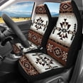 thumbnail image 2 of Renewold Car Seat Covers Universal Fit Car Front Seat Protector & Back Bench Cover Full Set Pack of 4, Easy to Install Machine Washable, Southwest American Tribal Dark Brown, 2 of 7