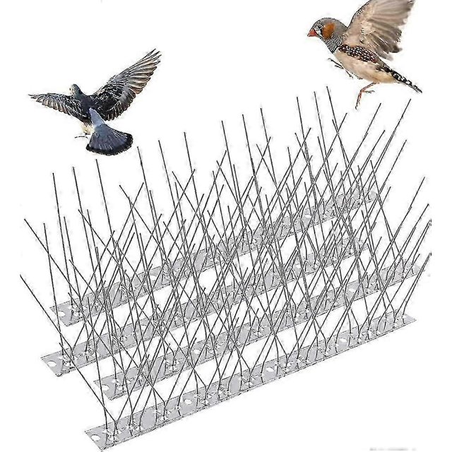 Stainless Steel Bird Spikes - 4 Pack - Anti-Pigeon Repellent for Balcony Roofs & Windows