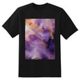 thumbnail image 2 of Plus Size Shirt for Women Black Tops for Women Short Sleeves Shirt for Women Purple Marble1 T Shirt Crewneck Shirt for Women 4XL, 2 of 5