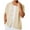 Beige, variant on VSSSJ Men's Crochet Knit Short Sleeve Top Cutout Lapel Collar Button Down Shirts Relaxed Fit Cozy Vacation Summer Beach Shirt Tops White XXL