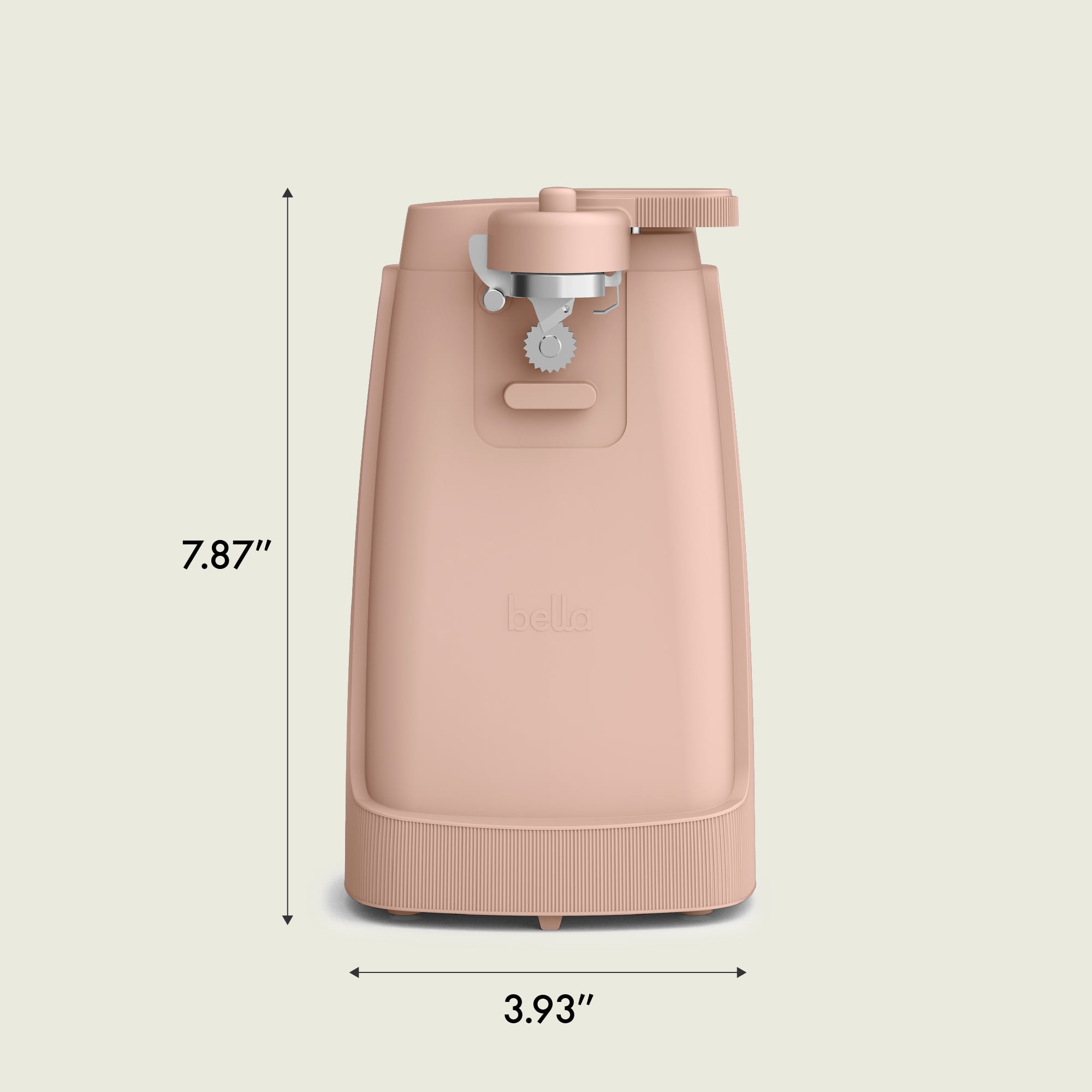 bella Electric Can Opener with Stainless Steel Cutting Blade and Cord Storage, Blossom