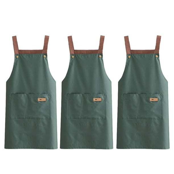 Delantal Dinheiro 3 piezas impermeable y resistente al aceite, delantal de cocina para adultos para cocinar en el hogar, PVC antiincrustante y resistente al desgaste, ropa de trabajo para la cintura