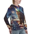 thumbnail image 6 of Daiia Night Sky Bald Eagle Pattern Women's Fashion Hoodies & Sweatshirts with Kangaroo Pocket Hooded Sweatshirt with Eye-catching Drawstrings-Large, 6 of 7