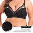thumbnail image 6 of Homlouue Minimizer Bra Underwire Bras for Women Plus Size Full Coverage Lace Support Bra (Black 42C), 6 of 13