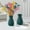 Green, variant on White Flower Vase, Modern Ceramic Vases 6 Inch with Origami Frosted Design Nicely-Crafted for Room, Kitchen, Office, Coffee Table Decor