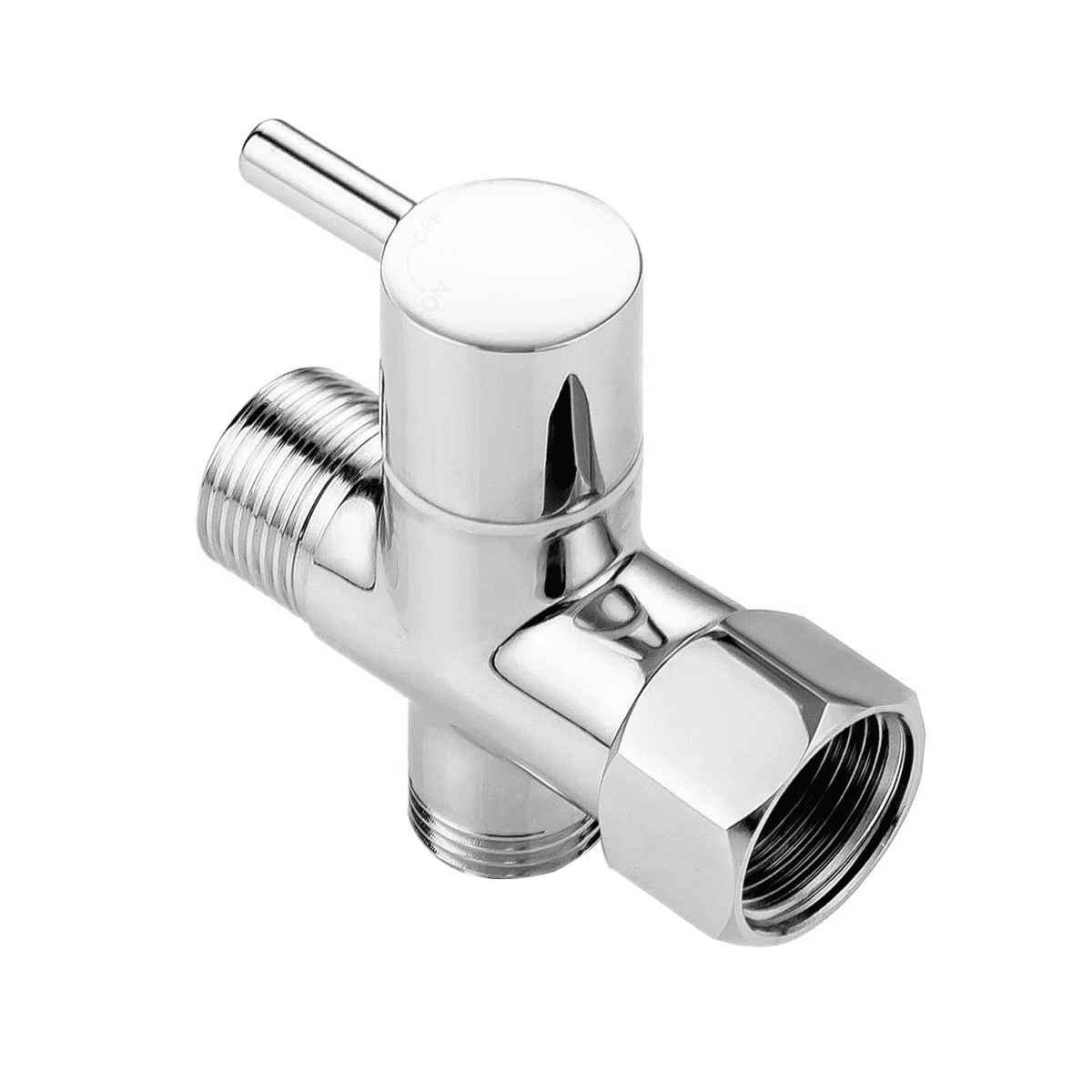 Bidet T Adapter, Brass T Adapter with ShutOff Valve 3Way Tee