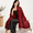 Red, variant on Grey Formal Evening Shawl Wrap, 75" x 27" Plush Draping for Events