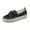 Black, variant on Lovskoo 2024 Women's Platform Shoes Plus-Size Flat Color-Matching Rhinestones Slip-On Loafers Black