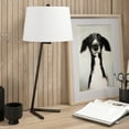thumbnail image 2 of Evelyn&Zoe 28" Mid-Century Modern Tilted Table Lamp with with White Drum Linen Shade, 2 of 6