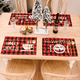 thumbnail image 2 of Mantel individual navideño con estampado de cuadros, decoración para mesa, mantel, servilletas, mantel navideño para mesa de comedor, decoración del hogar, 2 of 5