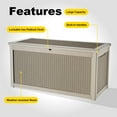 thumbnail image 2 of EasyUp 260 Gallon Resin Deck Box, Lockable Patio Outdoor Storage Box for Furniture, Garden Tools and Tools Storage, Waterproof Outside Storage Boxes, 2 of 7