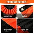 thumbnail image 5 of Clearance 3 x 1.5 ft ft Halloween Flag Bunting Half Fan Hanging Pleated Flag Banner with 3 Grommets for Halloween Indoor Outdoor House Party Holiday Yard Decorations Props(C), 5 of 8