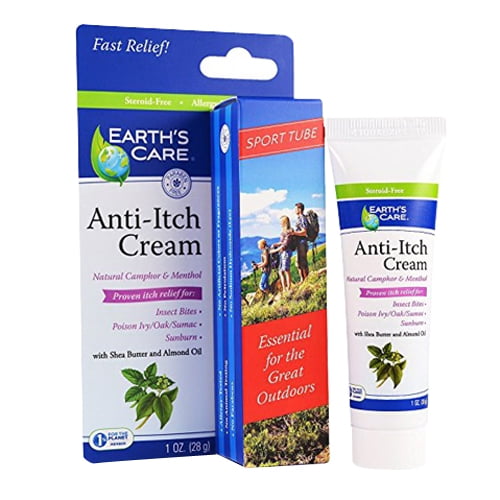 Earths Care Anti Itch Cream with Shea Butter and Almond Oil Sport Tube