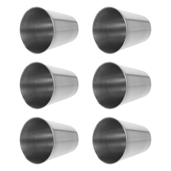 NIAIZEK Stainless Steel Shot Glasses Silver Easy to Clean for Home 6Pcs