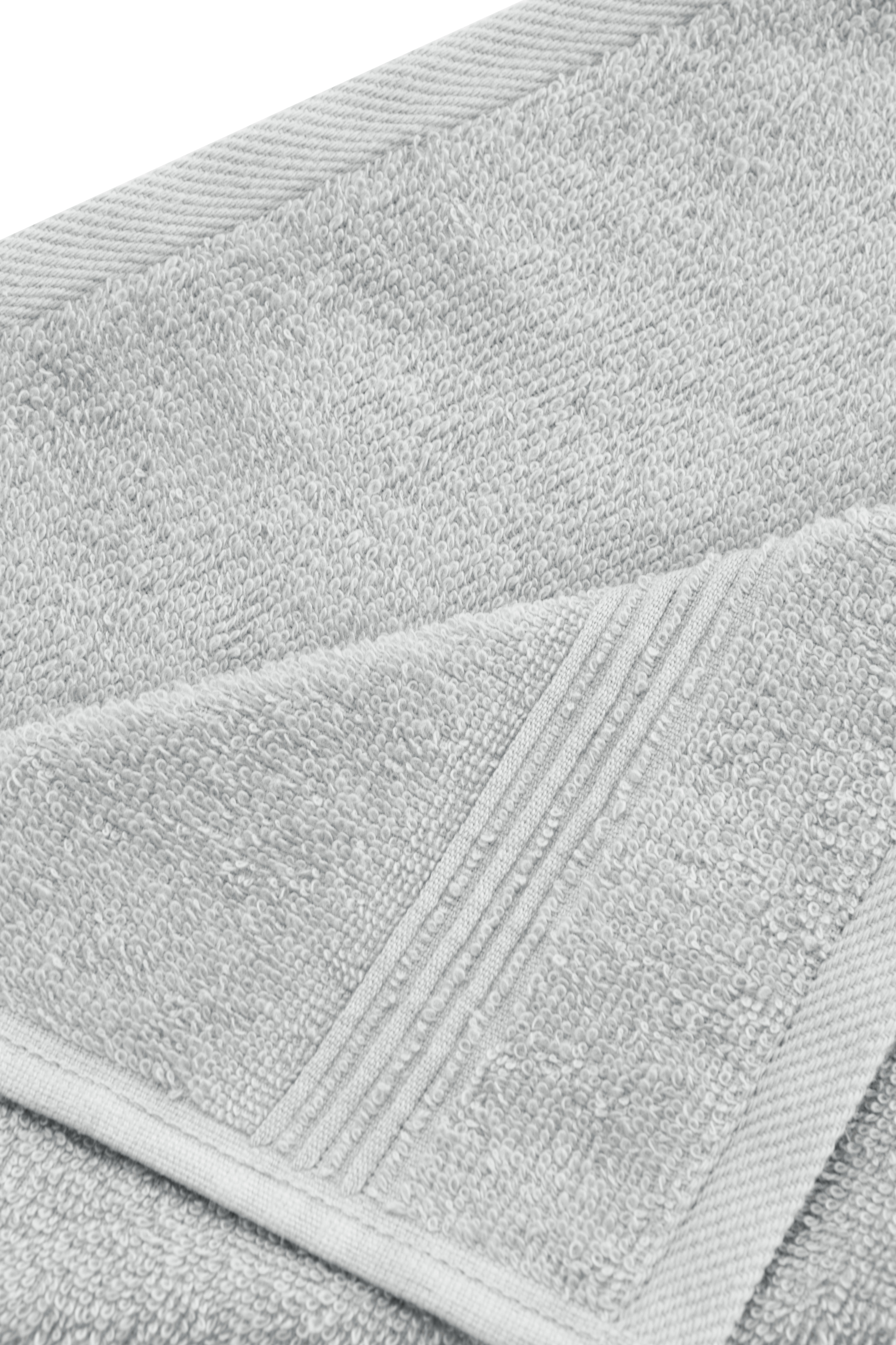 Ozdilek 6-Piece Washcloth Set, 13x13" 100% Turkish Cotton, Lightweight & Quick-Dry, Breathable Face Towels, Soft & Durable Wash Cloths for Daily Use, Gym, Travel, Grey