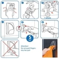 thumbnail image 4 of Laklulu - Soporte para trapo de cocina autoadhesivo de acero inoxidable, 3 unidades, gancho para trapo de cocina, gancho para trapo de baño, gancho para toalla, colgador adhesivo para trapo de cocina, 4 of 5