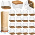 thumbnail image 3 of Paquete de protectores de piso para patas de silla para pisos de madera dura, deslizadores redondos de goma para muebles, almohadilla de fieltro de 360 °, tapas de patas de muebles de silicona engrosa, 3 of 5