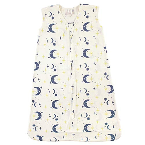 Touched by Nature Baby Boy Organic Cotton Sleeveless Wearable Sleeping Bag, Sack, Blanket, Man In The Moon, 12-18 Months