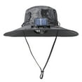 thumbnail image 2 of CXALSSY Outdoor Wide Brim Sun Hat with Solar Fan, Solar & USB Charging,Outdoor Fishing Hat,Hat with Fan,Solar Fan Hat, 2 of 7