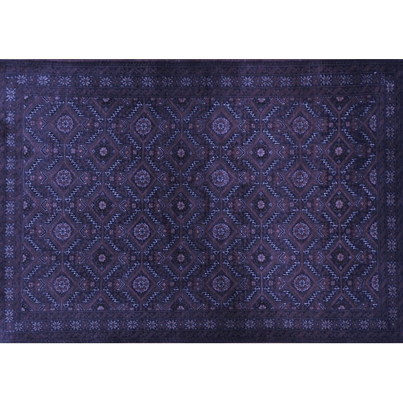 Ahgly Company Indoor Rectangle Persian Blue Traditional Area Rugs, 8' x 10'