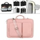thumbnail image 5 of Bolsa para computadora portátil Bolsa de hombro para 15.6 ", transporte en la parte delantera y trasera, capa intermedia antivibración de Rosado shamjiam fundas para laptop, 5 of 8