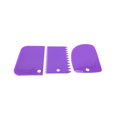 thumbnail image 1 of Youkk 3PCS/Set Réutilisable Plastique Coloré Multifonctionnel Dents Irrégulières Bord Bricolage Crème Racleur Kit Moule à Gâteau Outils, 1 of 3