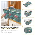 thumbnail image 2 of Yayeee Collapsible Cube Storage Bin with Lid Fabric Closet Decorative Basket with Handles, Art Water Lilies Pattern, 2 of 7