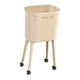thumbnail image 5 of Cubo de basura de cocina con ruedas, cubo de basura de pie alto, minimalista, gran capacidad, doble beige, 5 of 9