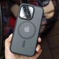 thumbnail image 2 of Transparent Matte Magnetic Case For iPhone 15 14 13 12 11 Pro Max Plus Phone Cases For Magsafe Wireless Charge Cover Accessories, 2 of 5
