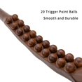 thumbnail image 2 of Guasha Wood Stick Tools Terapia de madera Raspado Drenaje linfático Masajeador, Doble fila 20 Beads Point Tratamiento Gua Sha Tools para pierna trasera, 1 pieza, 2 of 5
