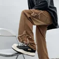 thumbnail image 5 of Pantalones vaqueros con bordado de patchwork y estrellas de la moda estadounidense, pantalones holgados de gran tamaño para hombre, ropa Y2K, pantalones rectos de estilo hip hop, ropa de calle, 5 of 5
