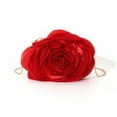 thumbnail image 3 of KCAHPAN Rose Satins Crossbody Clutch Bag with Chain for Elegant Wedding Celebration, 3 of 20
